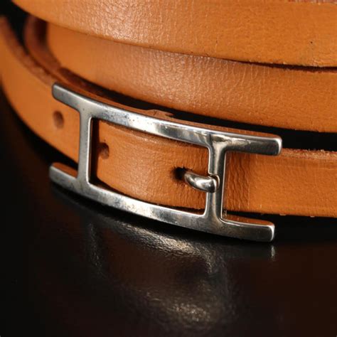 hermes leather bracelet hapi|Hermes leather wrap around bracelet.